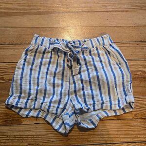 Women's SO High Rise Soft Tie Waist Stripe Shorts Medium